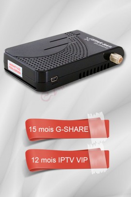 Récepteur Starsat 2020HD SUPER + 15 mois G-share + 12 mois IPTV 3400 chaines (VIP)