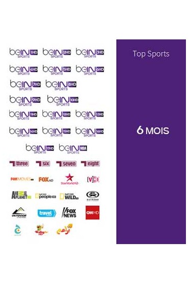 Abonnement Bein Sports 6 mois TOP SPORTS tunisie